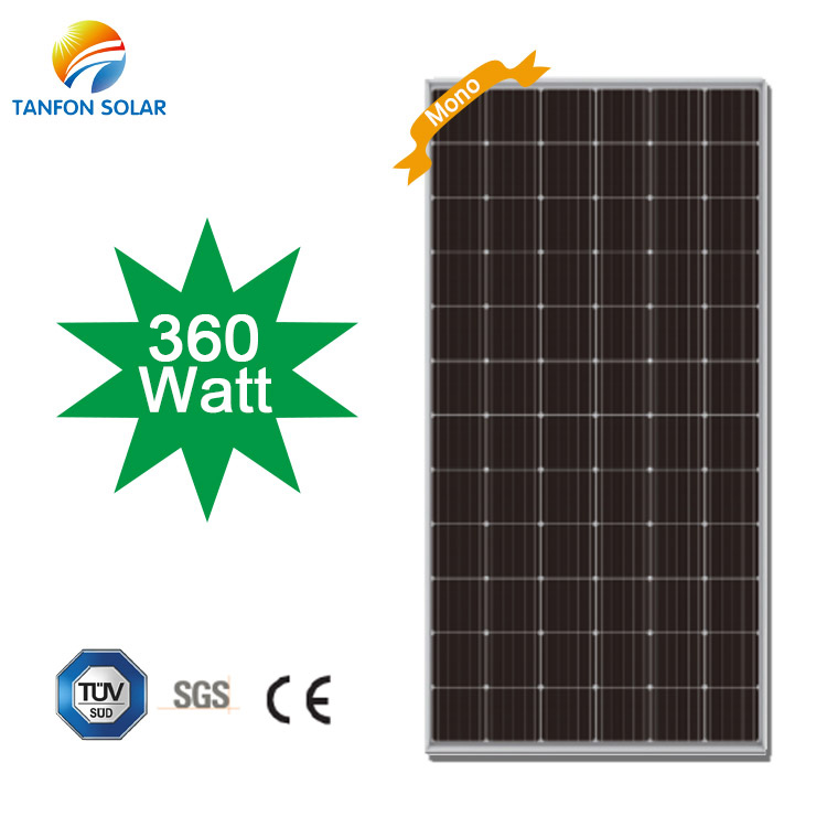 Mono 360 Watt 24v Solar Panel for Home Price