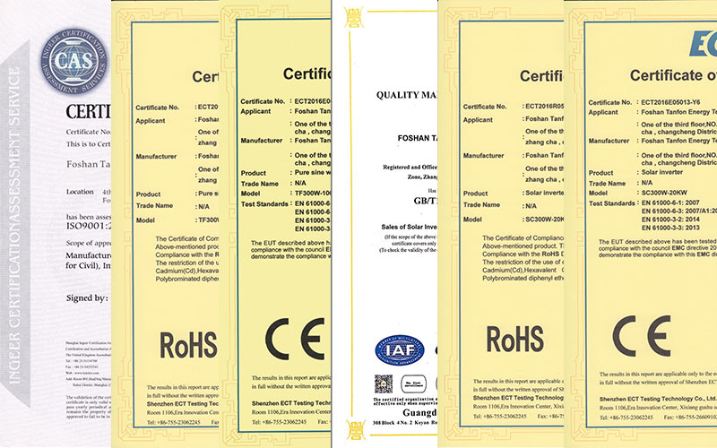 Tanfon Certificate