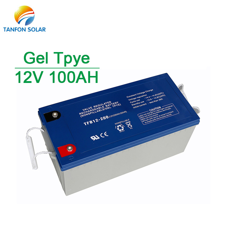 Off Grid 12V 100AH Gel Solar Battery Home Power Storage
