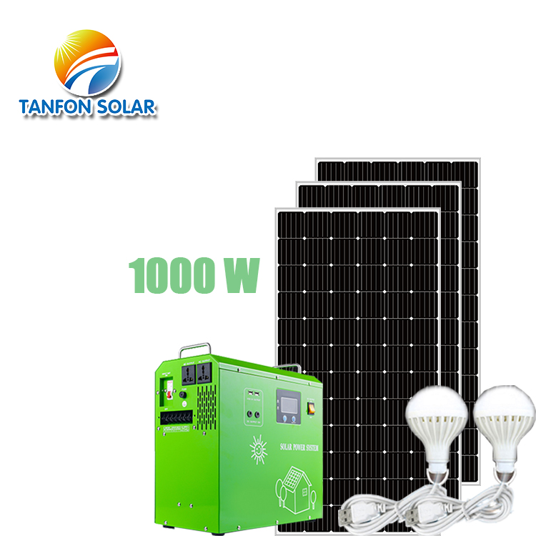 Hot sales 1000w 1kw 1KVA solar panel kits all in one system