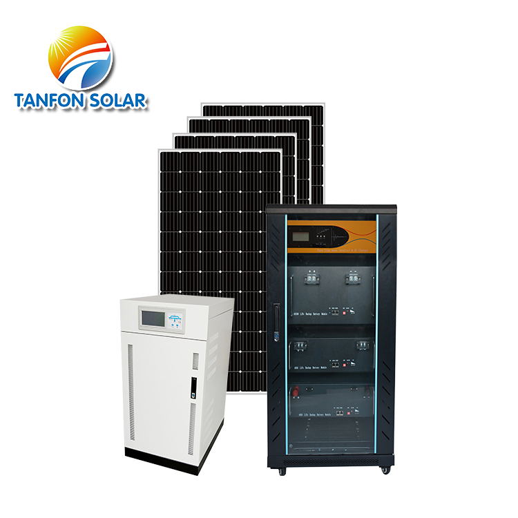 solar power plant 20kw system with lithium iron battery storage