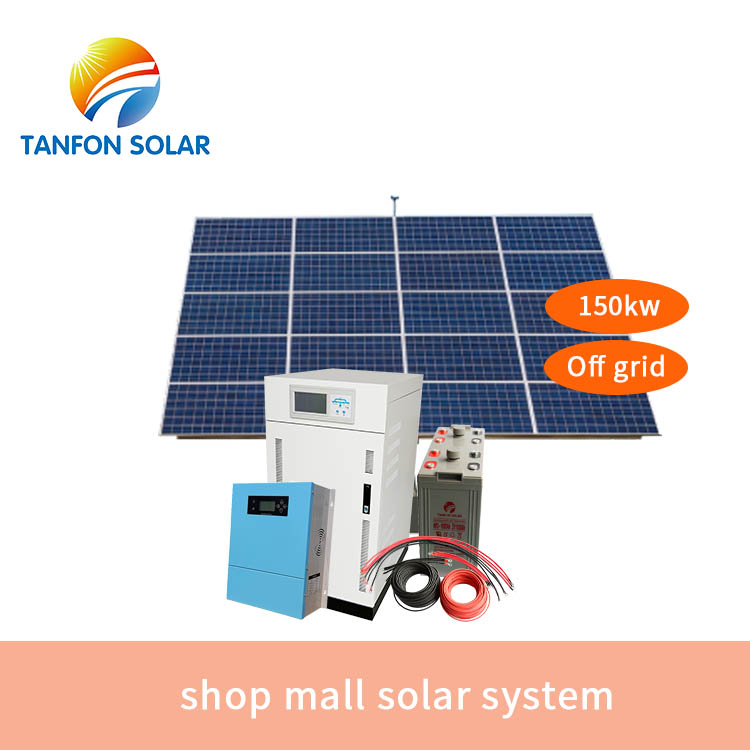 shop mall solar system 150kw solar power plant save electricity Bill