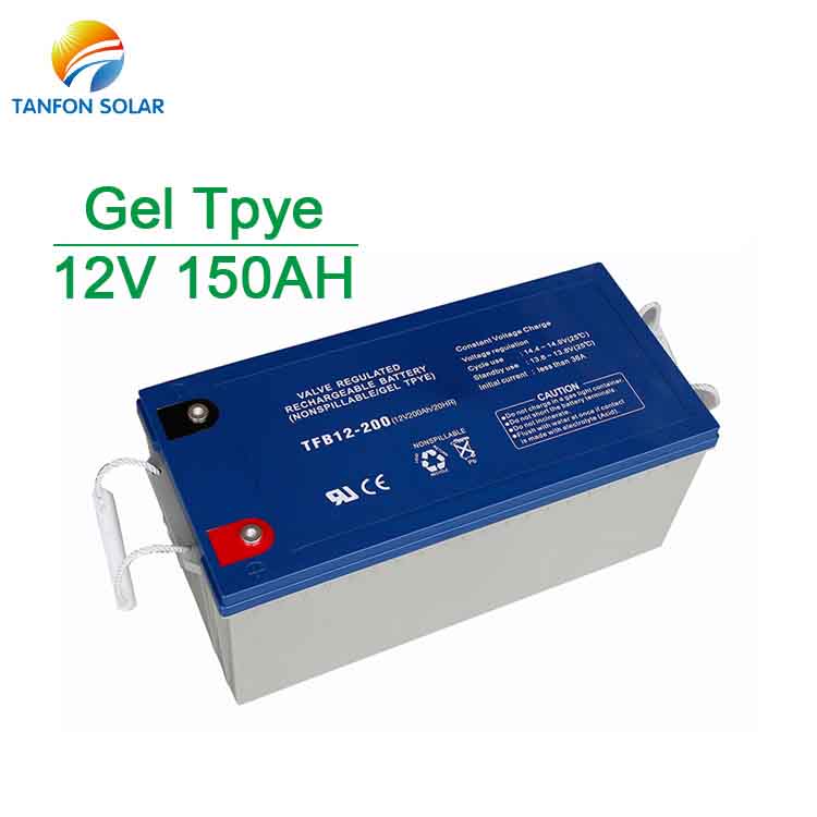 Rechargeable 12V 150ah Deep Cycle Solar Battery For Solar Panel System
