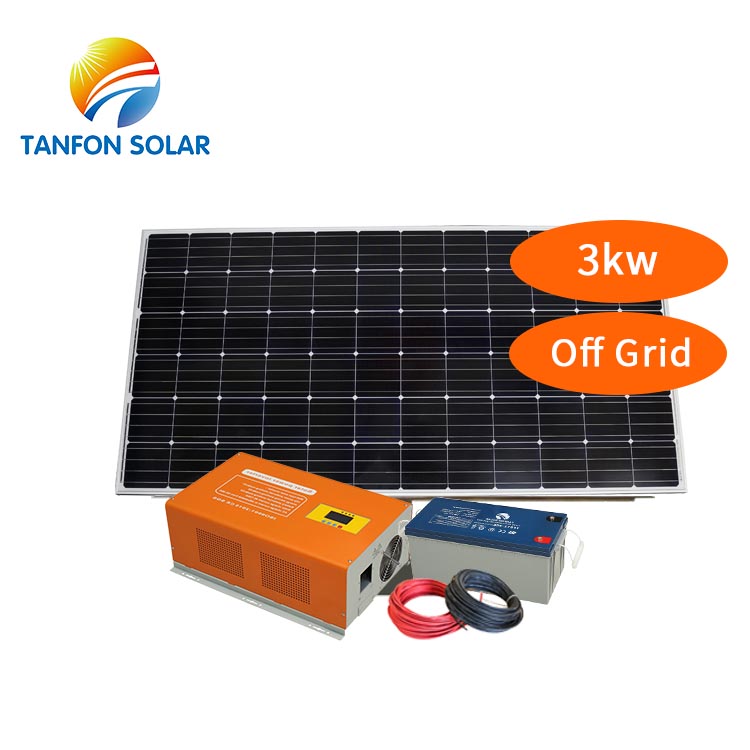 off grid solar panel system 3kva home solar energy system with batter