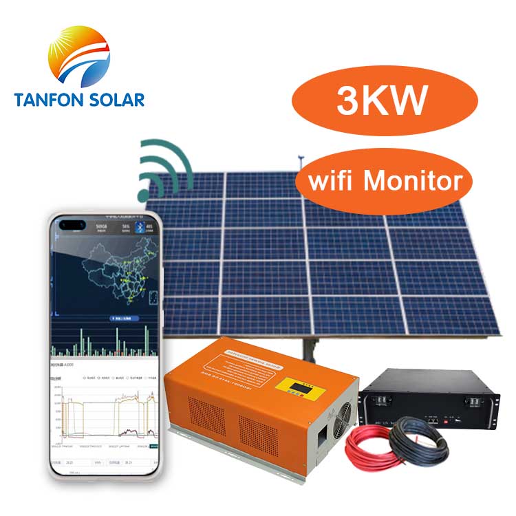 On grid tie complete solar panel kit system 3kw for lighting system