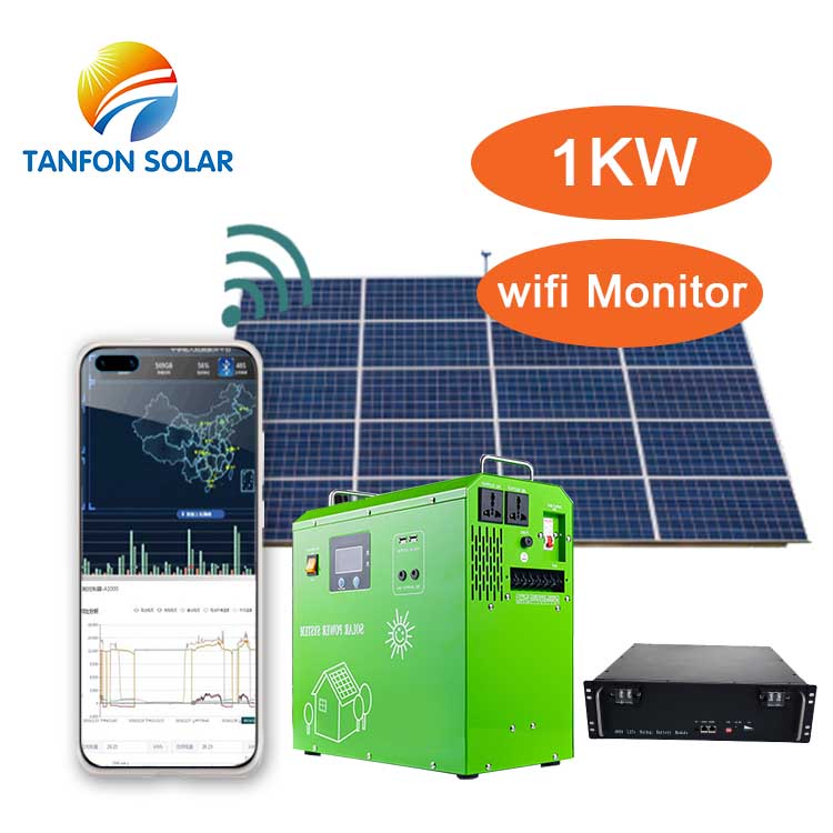 Portable lithium solar power generator 500w-3kw Full solar panel kit