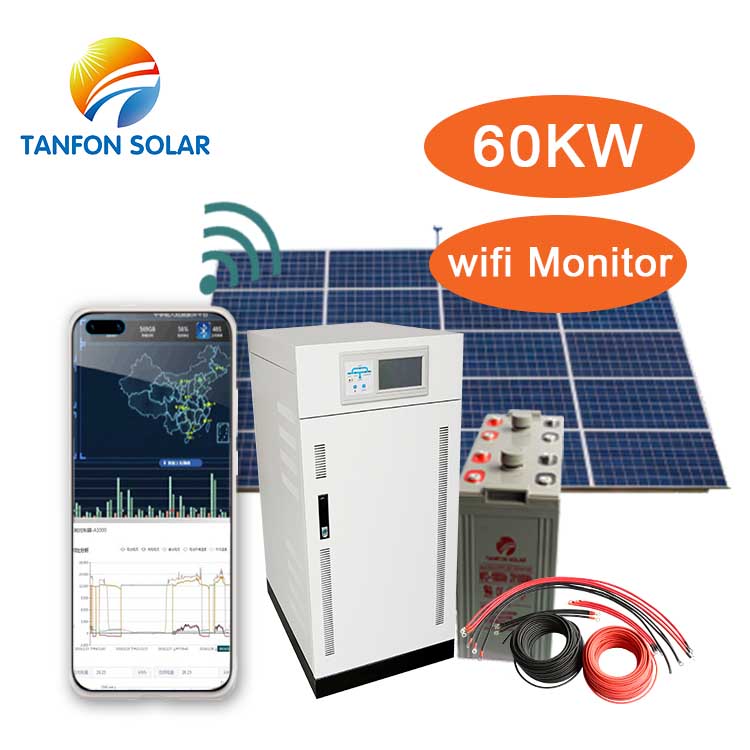 3 phase Hybrid Solar powered generator 60kw Solar Panel System