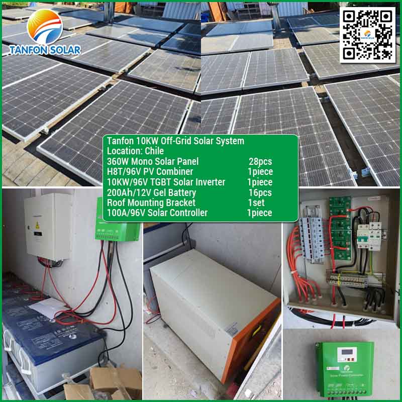 solar panel system 10kw with lithium or gel battery design