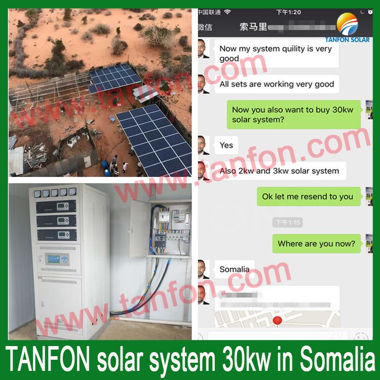 Completely off grid solar installation system 30kw 220V/380V