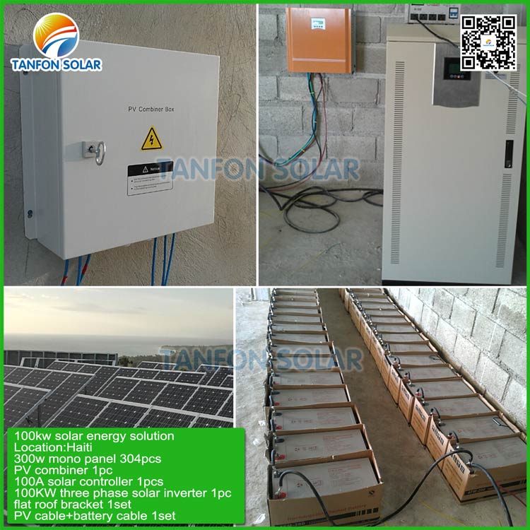 Tanfon industrial commercial 100kw solar energy system 
