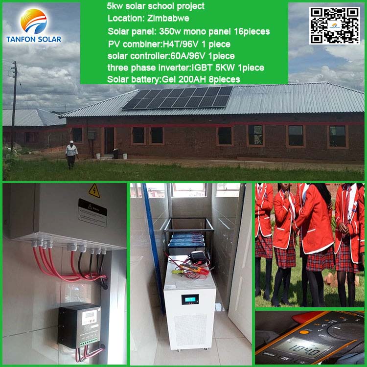 Zimbabwe 5kva solar system for school