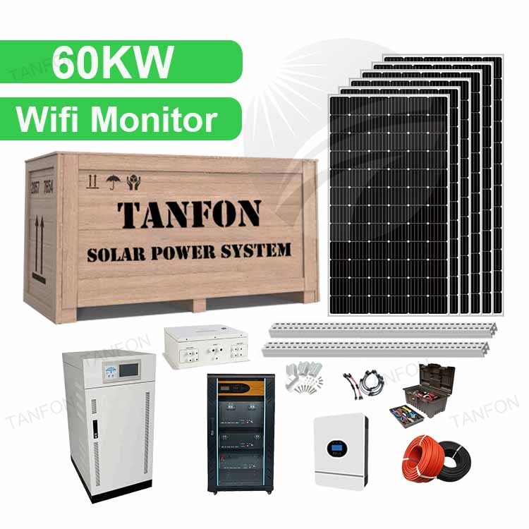 60KW 60KVA Off Grid On Grid Solar Energy System Supplier