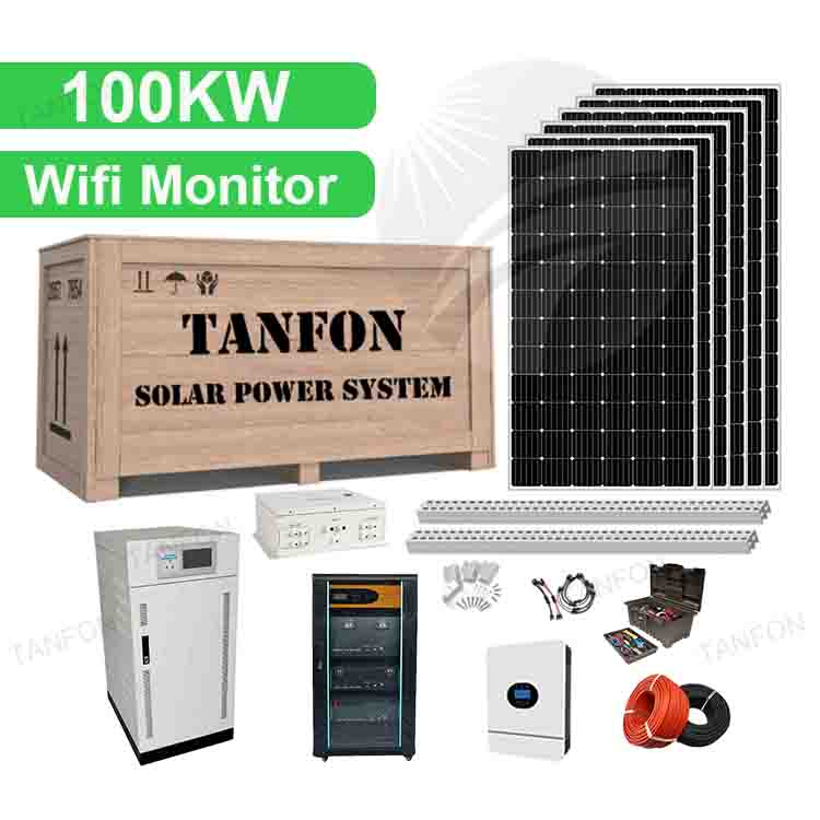 100KW Solar Power System With Battery Backup Storage Solution