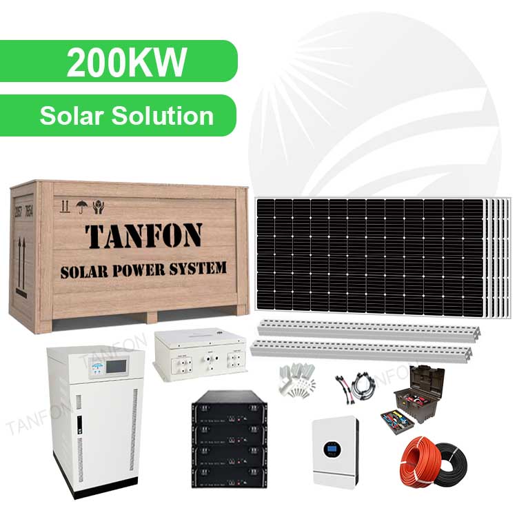 200KW 200KVA Off Grid On Grid Solar Energy System Supplier