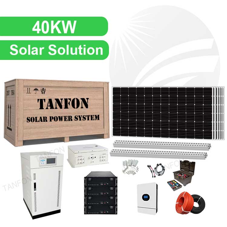 40KW 40KVA Off Grid On Grid Solar Energy System Supplier